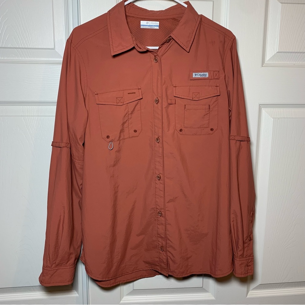 Columbia Women’s PFG Button Up Long Sleeve Shirt Performance Fishing Medium